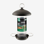 Steel Large Seed Feeder With Feedsafe Antibacterial Coating | Black