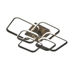 Contemporary Led Energy-efficient Light-adjusted Semi Flush Ceiling Light | Black