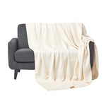 Organic Cotton Waffle Blanket/ Throw | 250cm x 230cm | Natural