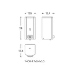 Wall Mounted Soap Dispenser 1.5l Soap Pump Steel Architect Collection