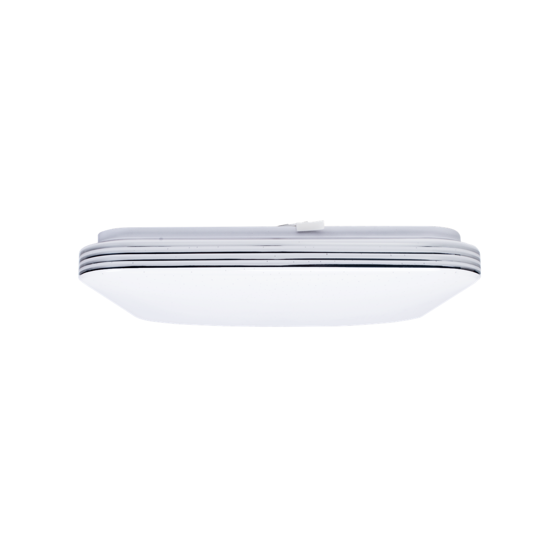 Palermo Modern White Led Ceiling Lamp Included Remote With Adjustable Brightness And Colour Temperature | 33cm | White