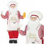 HOMCOM 4ft Christmas Singing Cooking Santa Claus With Head Moving
