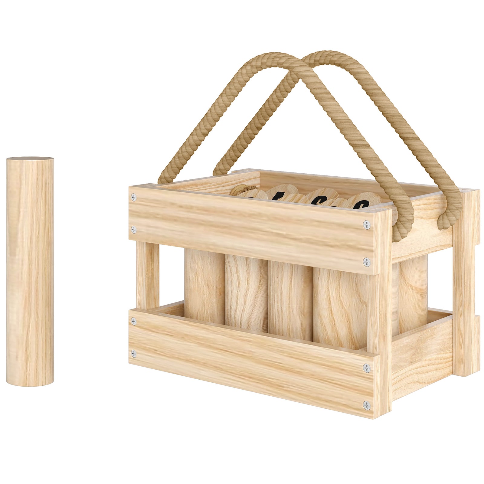 Molkky Wooden Skittles Game With Carrying Box