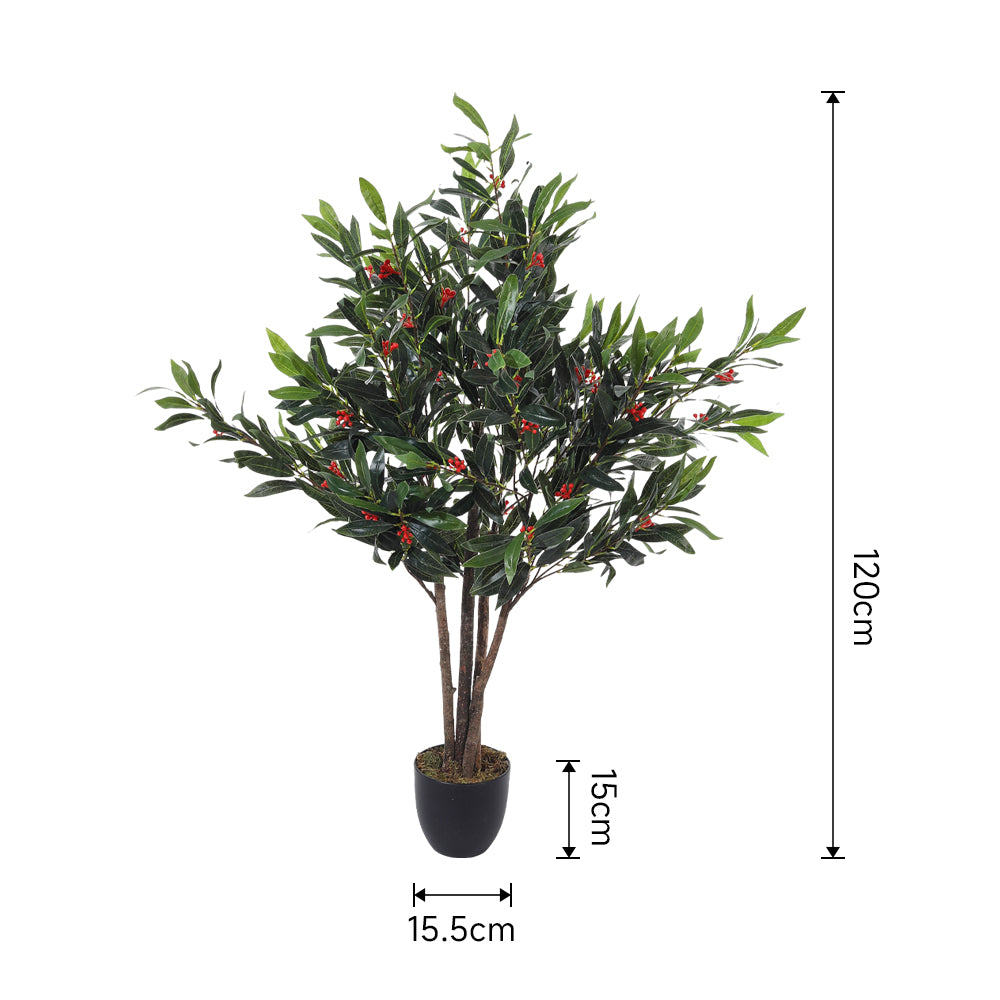 Artificial Olive Tree Decorative Plant In Planter | 120cm