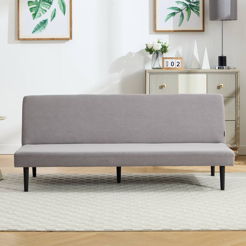 Modern Fabric Sofa Bed With Folding Design – Convertible, Compact & Stylish | Grey