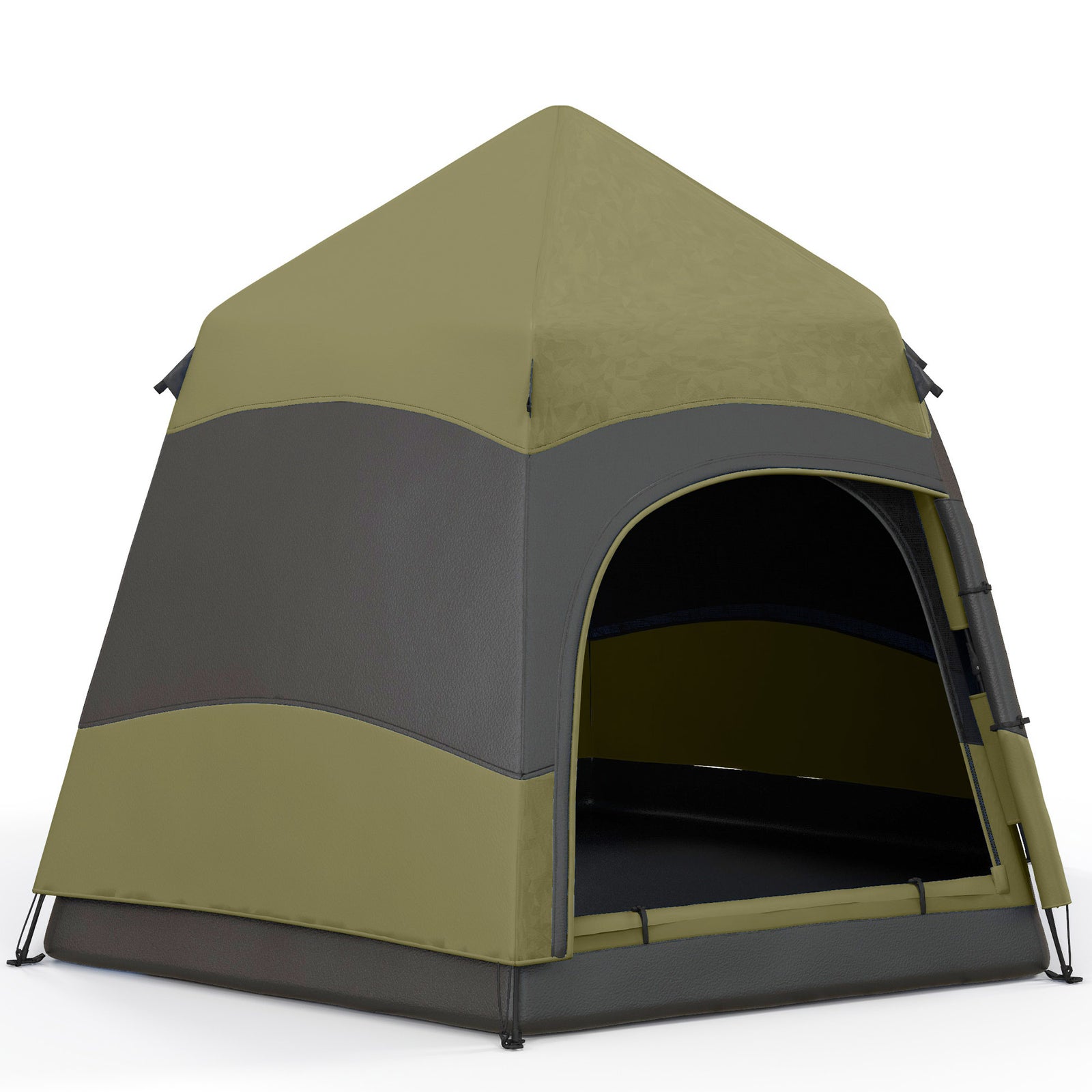 Outsunny Double Layer Dome Tent, 4 Man Hexagon