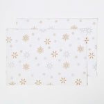 Cotton Christmas Gold Snowflake Pack Of 2 Placemats