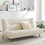 Fluffy Boucle Click-clack Sofa Bed - 2 Seater