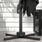 3m Solar Led Cantilever Parasol W/ Base | Dark Gray