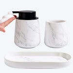 Marble 3-piece Bathroom Set Recycled Ceramic Eco-clay - Foam