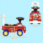 Ride On Car Foot To Floor Design With Under Seat Storage, Red