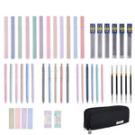 47pcs Stationery Set With Pencil Case | Black