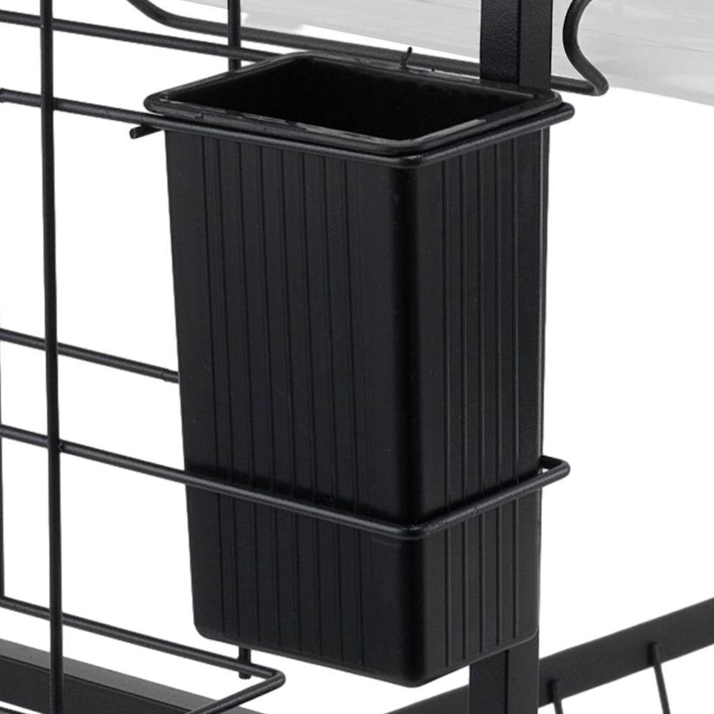 Black Steel Dish Drying Rack 2-tier