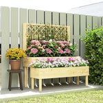 2-tier Raised Garden Bed With Trellis For Climbing Plants