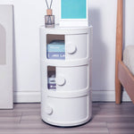 Round Multi-tiered Drawer Storage Unit Organizer