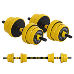 2 In 1 Barbell & Dumbbell Set | 20kg | Yellow