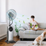 16" Pedestal Fan With Water Mist Spray, 3.1l Tank