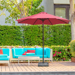 Garden Parasol Base Stand Square Fits Φ32mm, Φ38mm, Φ48mm