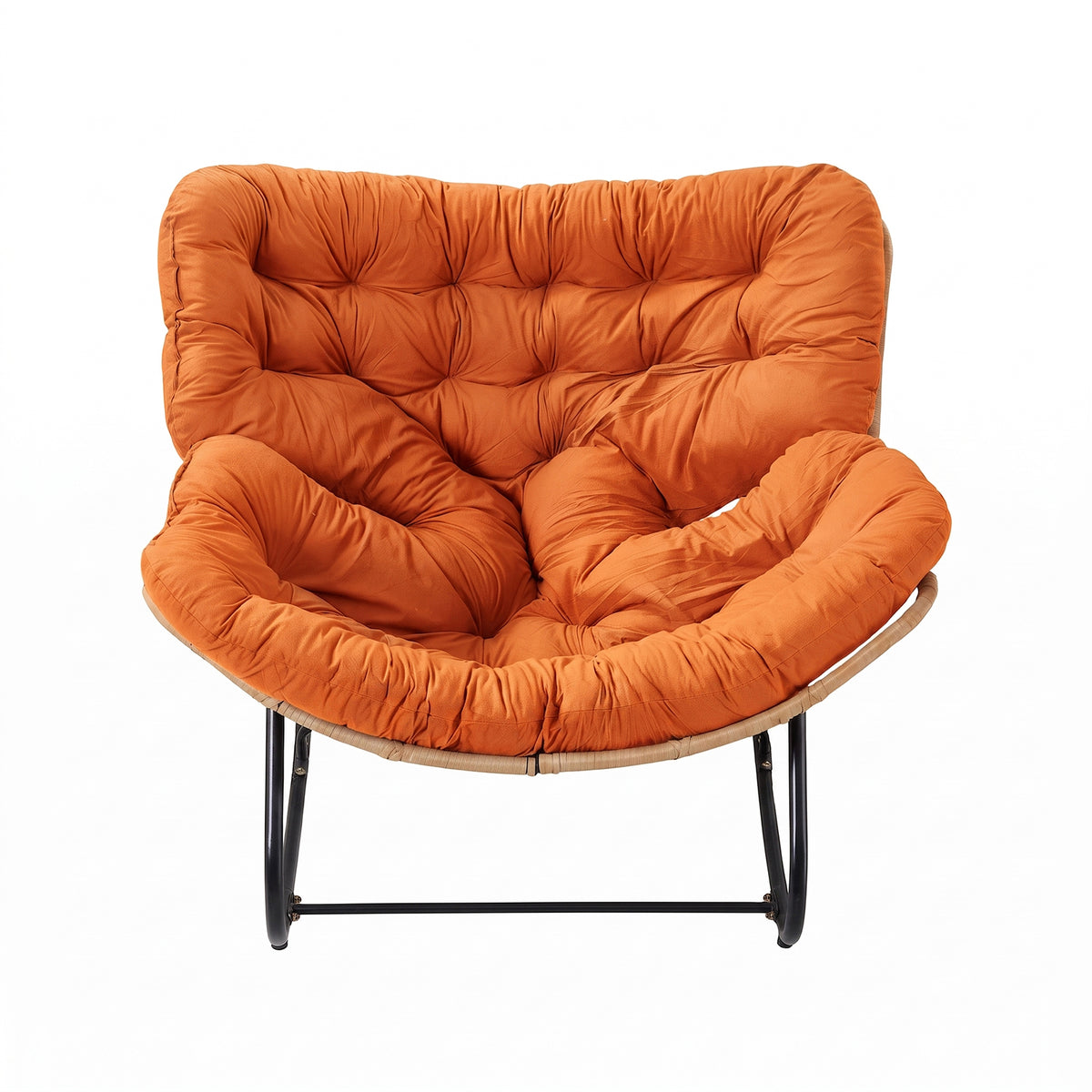 Modern Rocking Chair with Cushion – Large | Orange