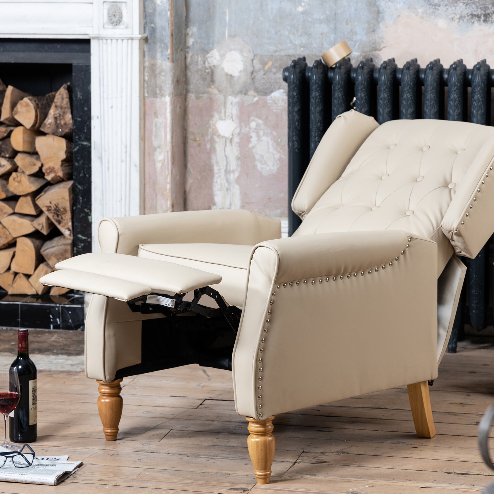 Galena Recliner Armchair | Cream