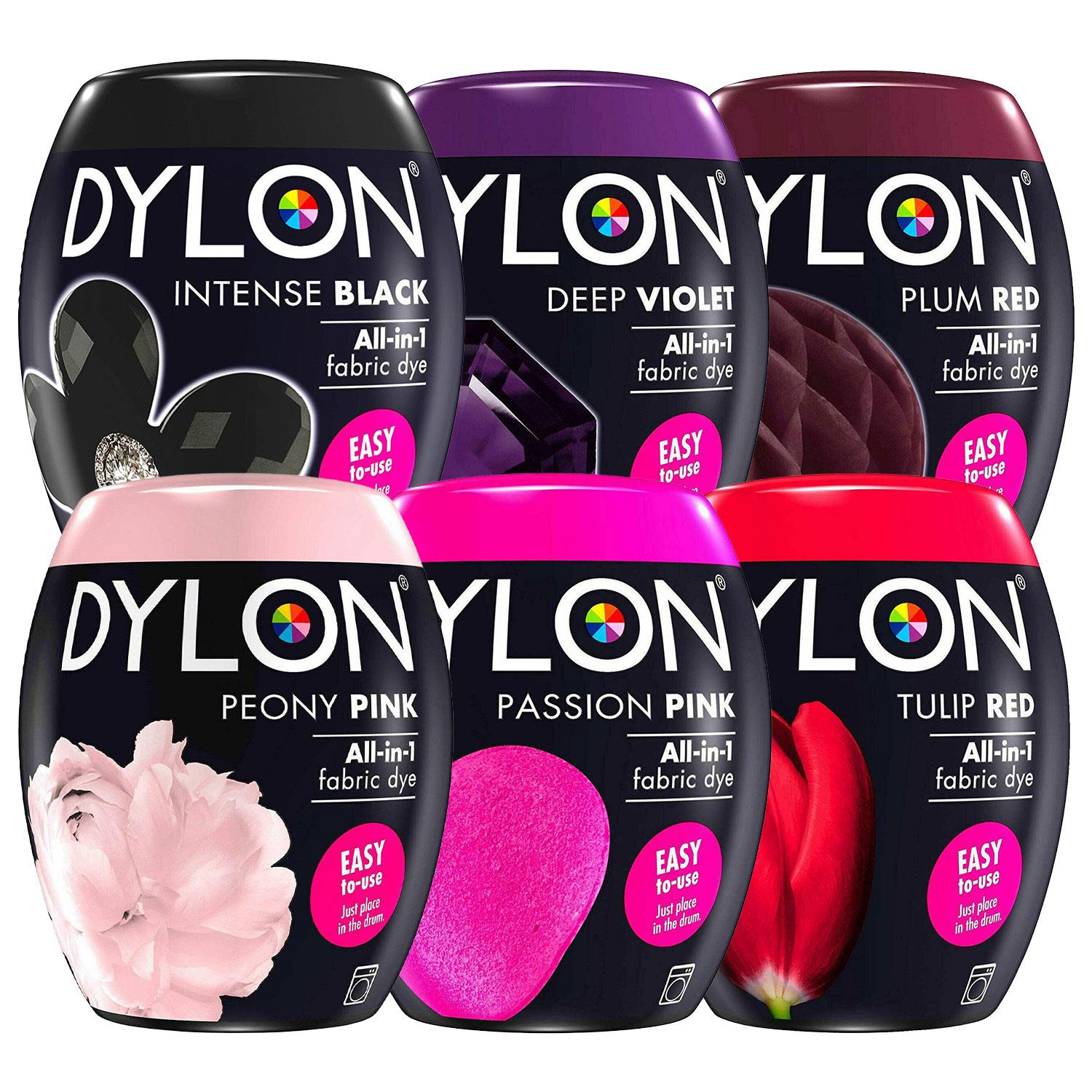 Fabric Dye Pod Multipack – Black, Purple, Red & Pink Shades