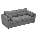 2 Seater Sofa Bed With Cup Holders And Pillows