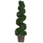 2 Pack 120cm Artificial Boxwood Spiral Tree Decorative