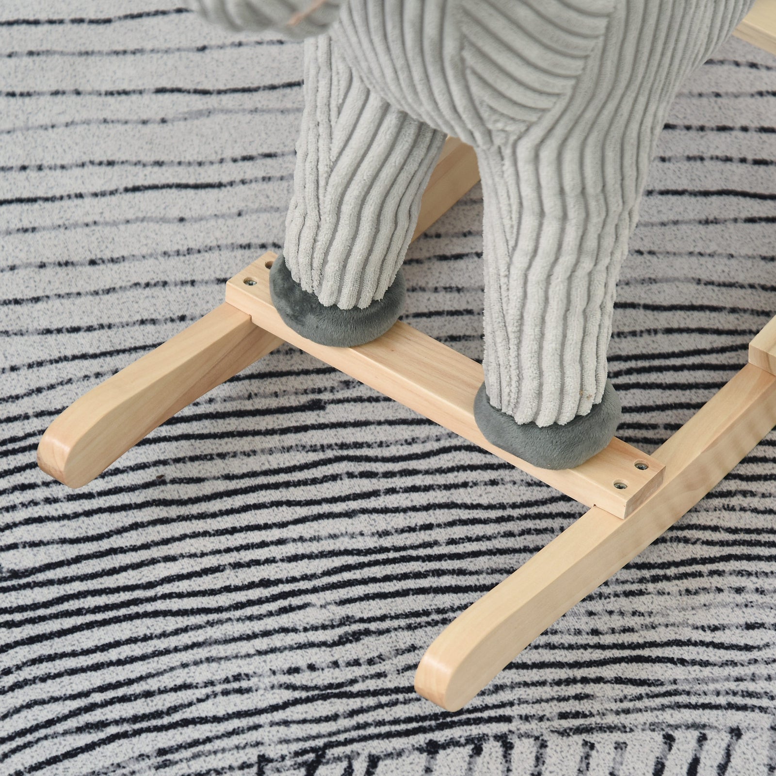 Children's Rocking Horse Ride-on Sound Wood Base Handlebars 36-72 Months