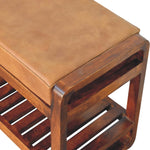 Solid Wood Small Buffalo Slatted Hallway Bench