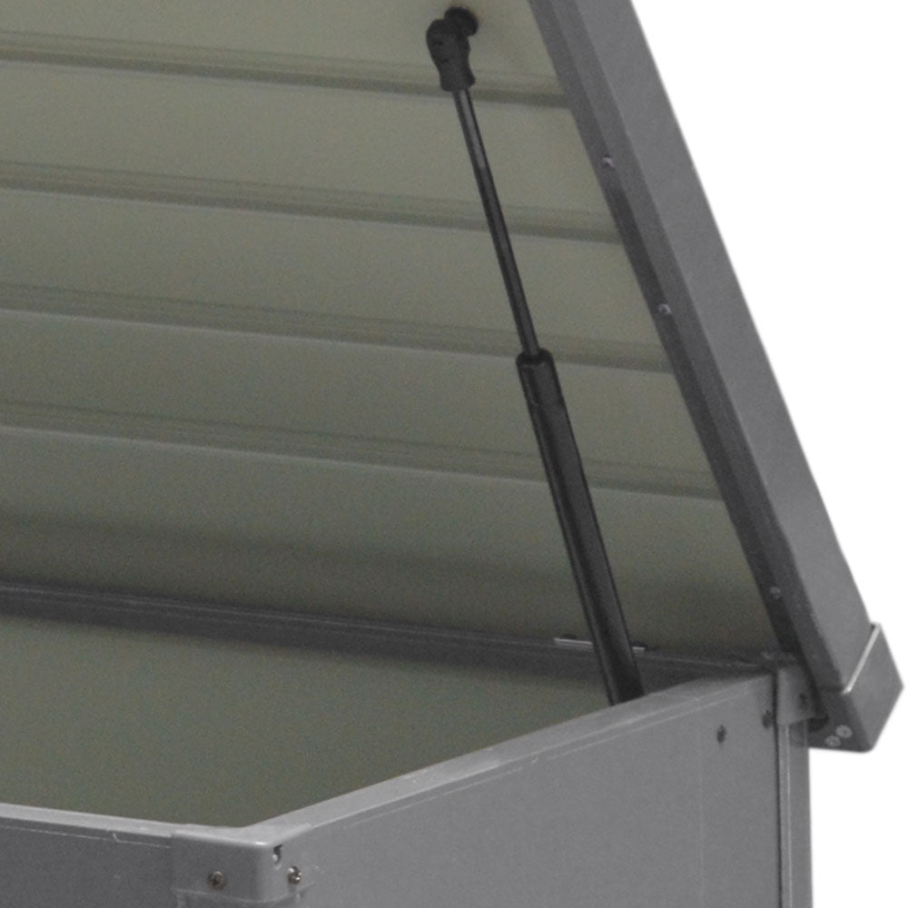 350l Metal Outdoor Garden Storage Box Lockable Weatherproof Organizer