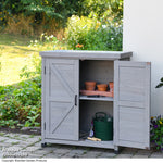 Wooden Garden Storage Cabinet (Grey)