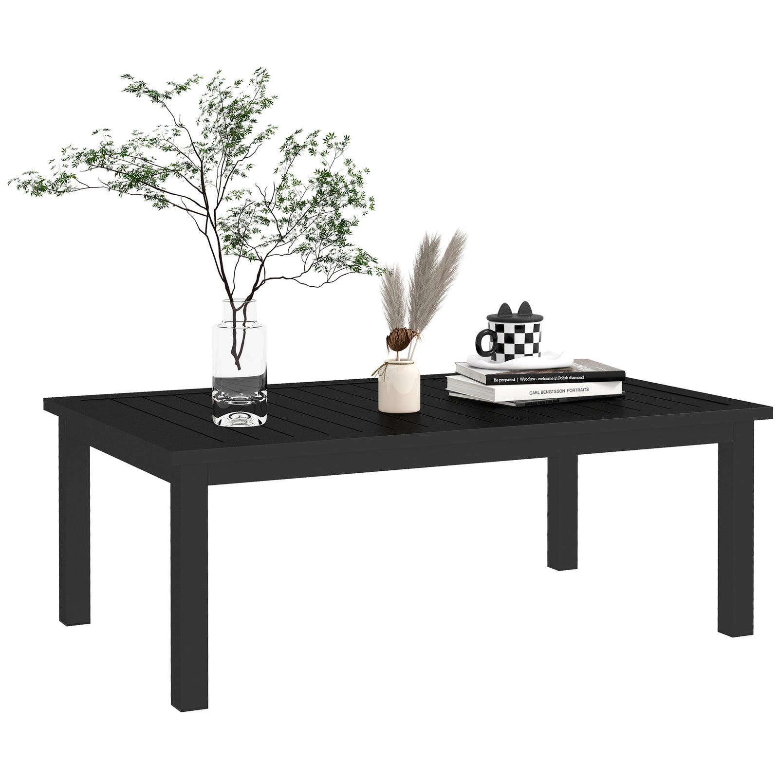 Aluminium Outdoor Coffee Table Patio Table | Black