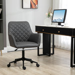 Swivel Argyle Office Chair Leather-feel | Dark Gray