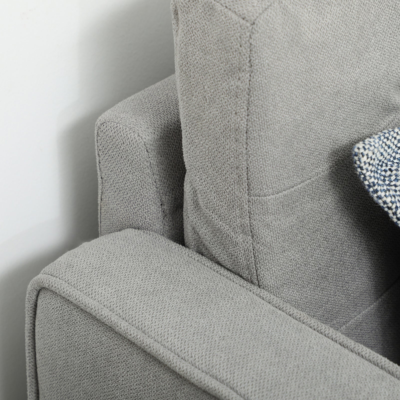Compact Loveseat 2 Seater Sofa With Storage Wood Legs | One Size | Charcoal Gray