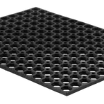 Rubber Ring Entrance Doormat | 120cm x 80cm | Black