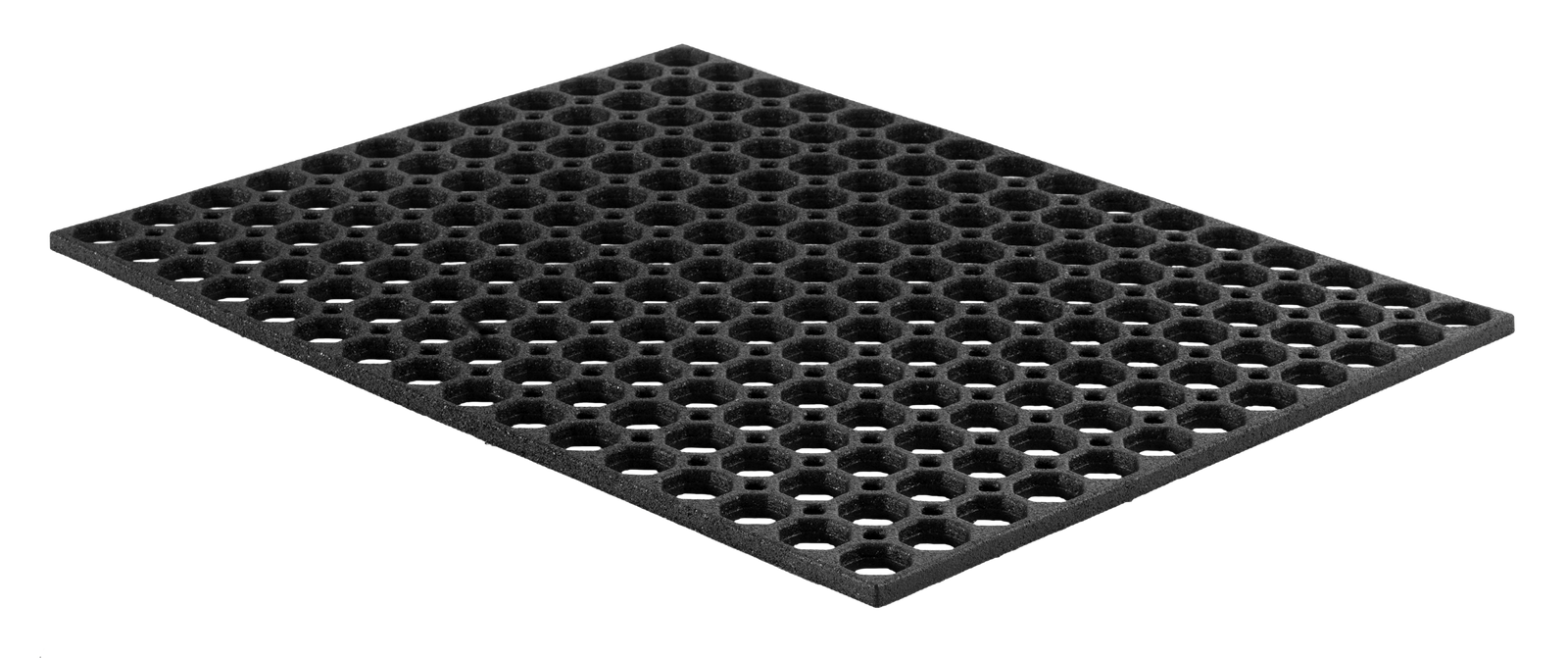 Rubber Ring Entrance Doormat | 75cm x 44cm | Black