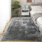 Retangular Super Soft Shaggy Area Rug | Large | Grey