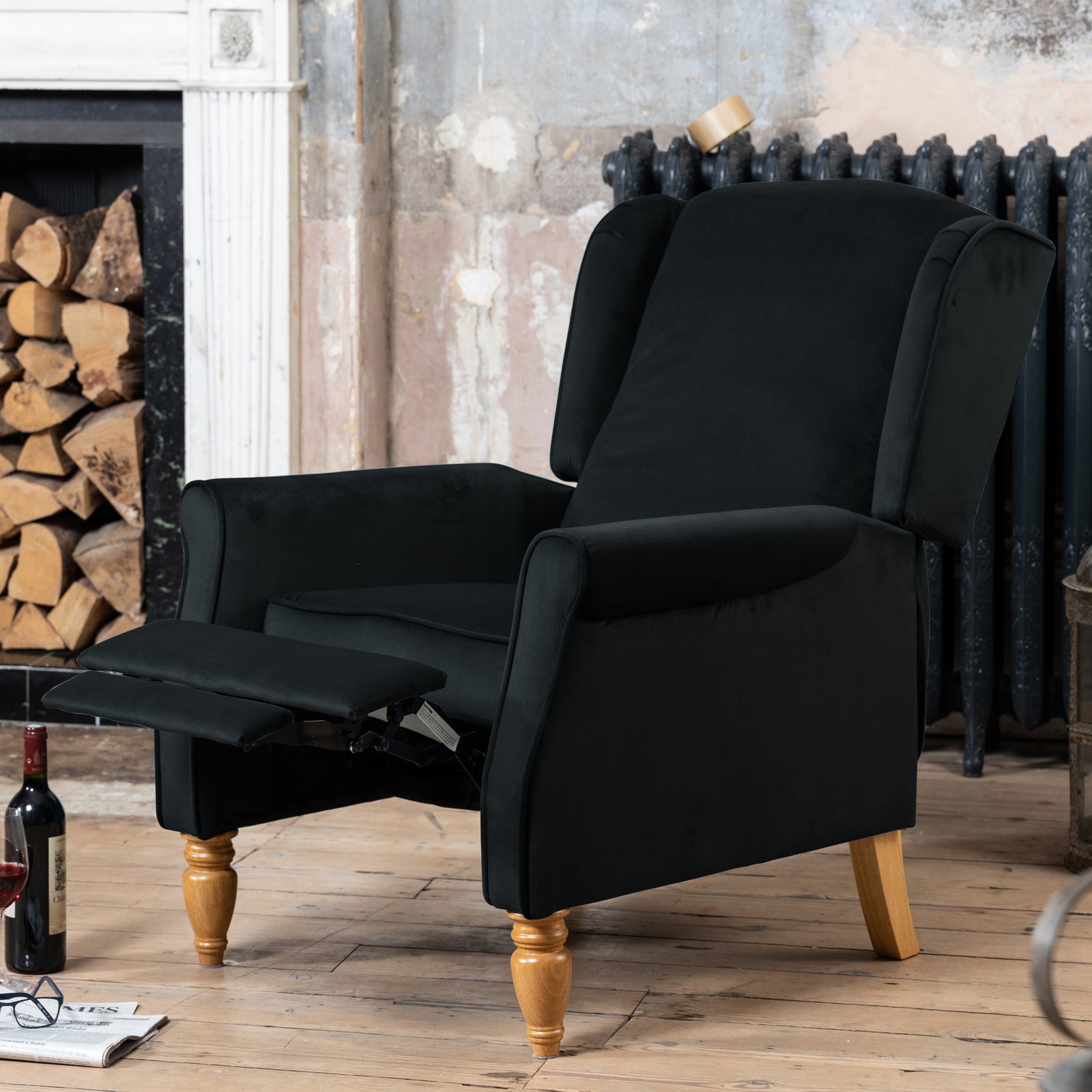 Barksdale Recliner Armchair | Black
