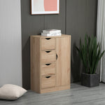 Freestanding Bathroom Cabinet With 4 Drawers Door Cupboard | One Size | Natura