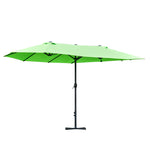 4.6m Double-sided Sun Umbrella W/ Base | Green