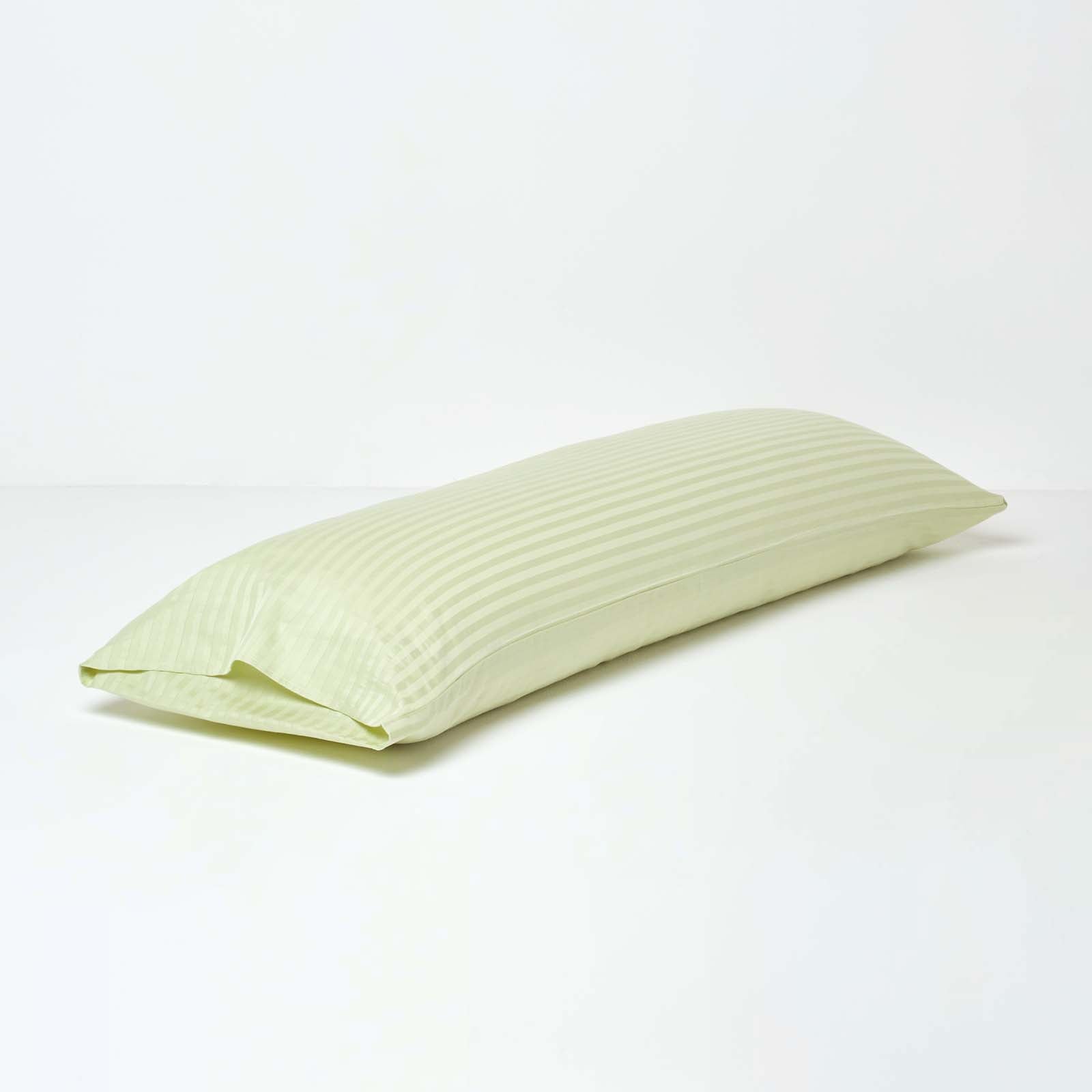 Egyptian Cotton Satin Stripe Housewife Pillowcase 330 Tc | Body | Sage Green