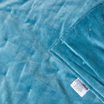Velvet Cotton Quilted Throw | 150cm x 200cm | Blue