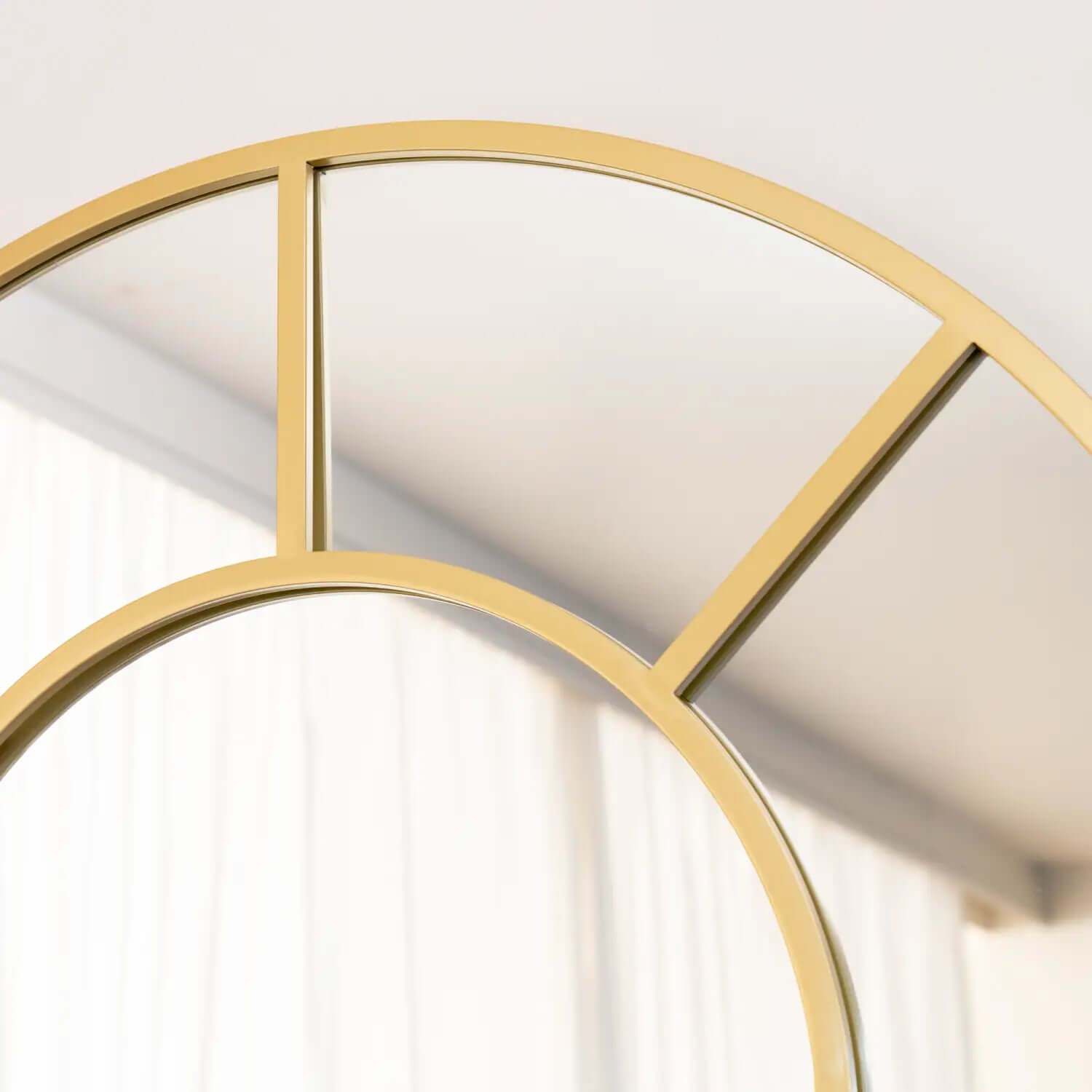 Mio - Metal Arched Window Mirror | 200cm x 120cm | Gold