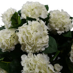 Artificial 70cm White Bush Hydrangea Plant Potted