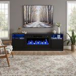 36" Modern Recessed Electric Fireplace,LED Flame without TV Stand