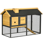 Rabbit Hutch Outdoor Bunny Cage W/ Run, Removable Tray, 120 X 55.5 X 80cm