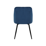 San Diego Marble Top Dining Table With Charlotte Velvet Chairs | Blue