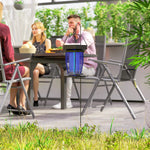 Outsunny Solar/usb Fly Zapper, Uva Light, Black