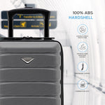 40x20x25cm Hard Case Cabin Suitcase Ryanair Free Approved Carry On | Cabin | Grey