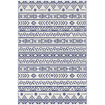 1.8 X 2.7m Reversible Outdoor Rv Rug, Geometric And White